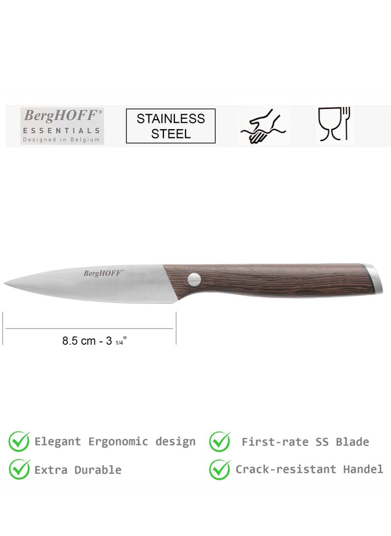 Berghoff - BergHOFF Essentials Stainless Steel Paring Knife, Wooden Handel  8.5 Cm - Image 1