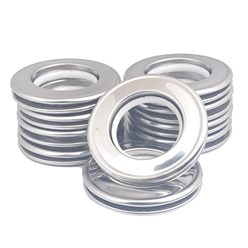 Kuasting Curtain Grommets Surface Stainless Steel 10 Pack Metal Curtain Eyelet 1.65“ (1-9/16") Nanoscale Low Noise Curtain Rings for Hanging Curtain - Image 1
