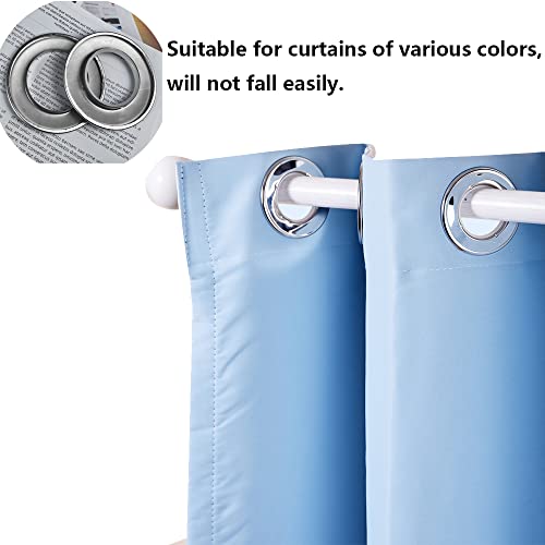 Kuasting Curtain Grommets Surface Stainless Steel 10 Pack Metal Curtain Eyelet 1.65“ (1-9/16") Nanoscale Low Noise Curtain Rings for Hanging Curtain - Image 4