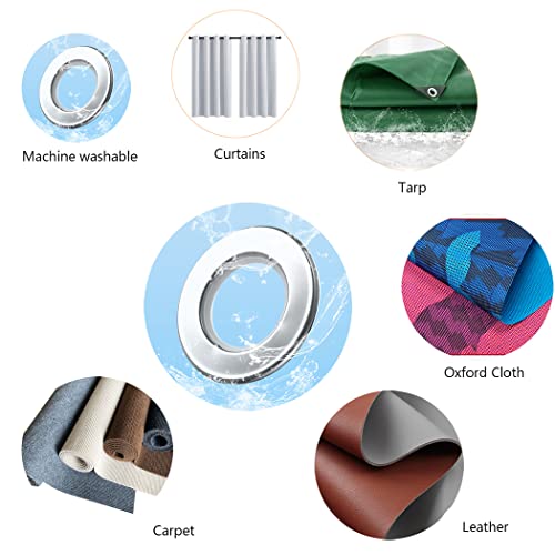 Kuasting Curtain Grommets Surface Stainless Steel 10 Pack Metal Curtain Eyelet 1.65“ (1-9/16") Nanoscale Low Noise Curtain Rings for Hanging Curtain - Image 3