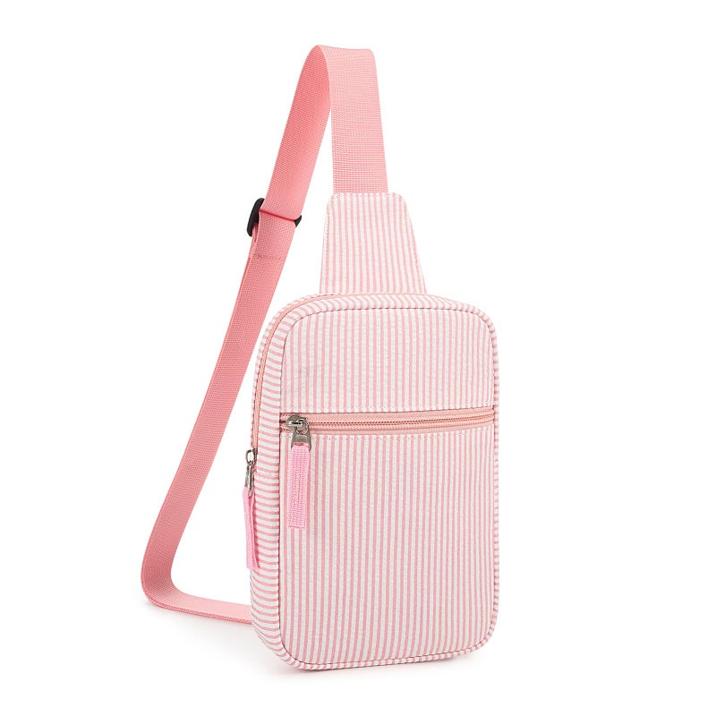 Cotmcor Easter Basket Stuffers for Teens Girls: Fanny Pack Birthday Gift for 8 9 10 11 12 Year Old Teen Girl Trendy Stuff, Preppy Colorblock Crossbody Bag Adjustable Sling Belt Bags Purse for Travel - Image 1