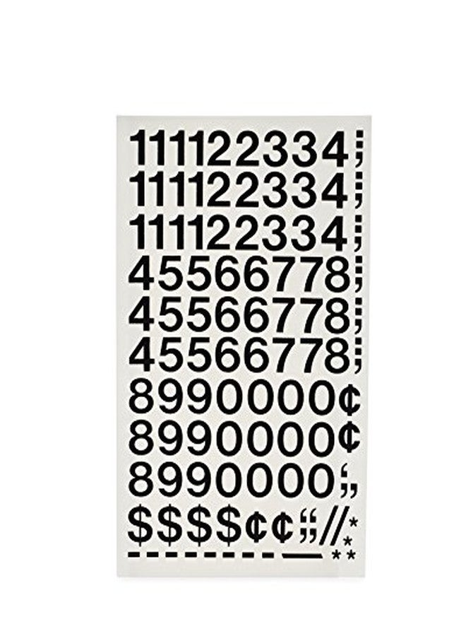 Chartpak Self-Adhesive Vinyl Numbers, 3/4 Inch High, Black, 72 per Pack (01120) - Image 2
