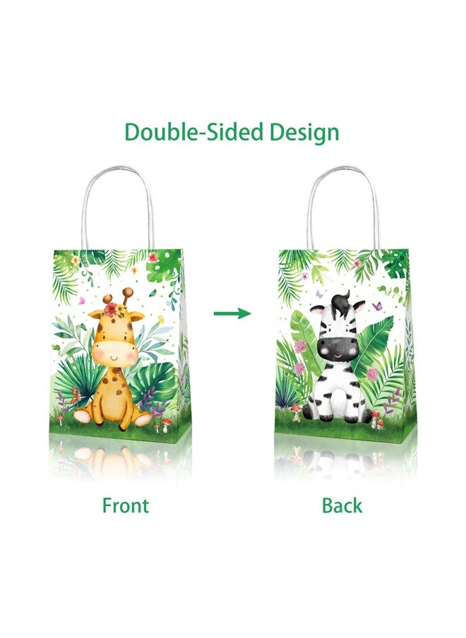 Zeemey 24 Pieces Party Favor Bags,Shopping Bag,Party Bags For Kids, supplies Snack candy Gift Bag Food Bags,Double-Sided Bags For Birthday Wedding Celebrations Party Favors 21*16*8  - Image 3
