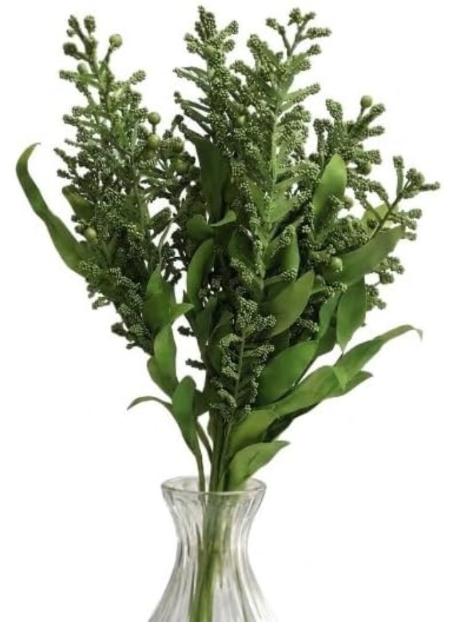 Natural Elegance Bouquet – Artificial Colorful Flowers with Realistic Green Leaves; Long-Lasting Beautiful Decor for Homes, Offices, Weddings, and Ideal for Gifts. (Green / Green) - Image 2