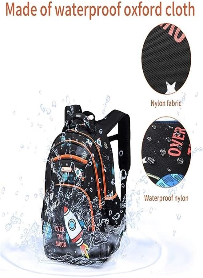 Generic - Boys Kids Backpack Primary School Backpack Preschool Mini Rucksack 15.6″School Bag Travel Large Capacity Kindergarten Bookbag For Children Kids 5-10 Years Old Cute Space - Image 1