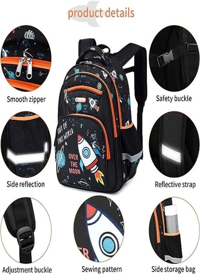 Generic - Boys Kids Backpack Primary School Backpack Preschool Mini Rucksack 15.6″School Bag Travel Large Capacity Kindergarten Bookbag For Children Kids 5-10 Years Old Cute Space - Image 1