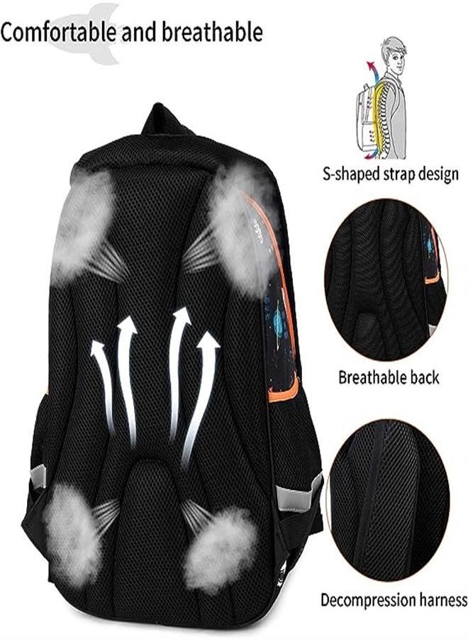 Generic - Boys Kids Backpack Primary School Backpack Preschool Mini Rucksack 15.6″School Bag Travel Large Capacity Kindergarten Bookbag For Children Kids 5-10 Years Old Cute Space - Image 1