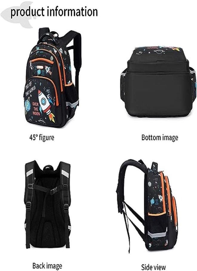 Generic - Boys Kids Backpack Primary School Backpack Preschool Mini Rucksack 15.6″School Bag Travel Large Capacity Kindergarten Bookbag For Children Kids 5-10 Years Old Cute Space - Image 1