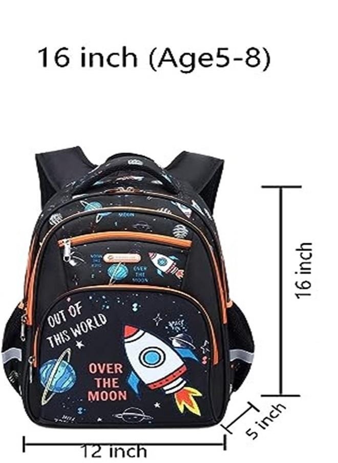 Generic - Boys Kids Backpack Primary School Backpack Preschool Mini Rucksack 15.6″School Bag Travel Large Capacity Kindergarten Bookbag For Children Kids 5-10 Years Old Cute Space - Image 1