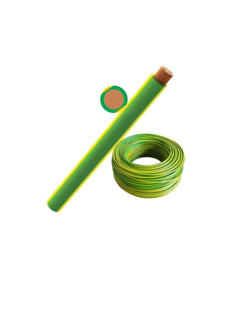 RR RR Multi Strand Pure Copper Single Core Flexible Cables | Trirated Electrolytic Conductor up to 105C Fire Resist Electric Panel Wire | BS6231 ISO9001 CE Compliant 100Y(90m) Roll (2.5mm, Yellow Green)  - Image 1