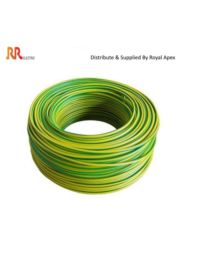 RR RR Multi Strand Pure Copper Single Core Flexible Cables | Trirated Electrolytic Conductor up to 105C Fire Resist Electric Panel Wire | BS6231 ISO9001 CE Compliant 100Y(90m) Roll (2.5mm, Yellow Green)  - Image 2