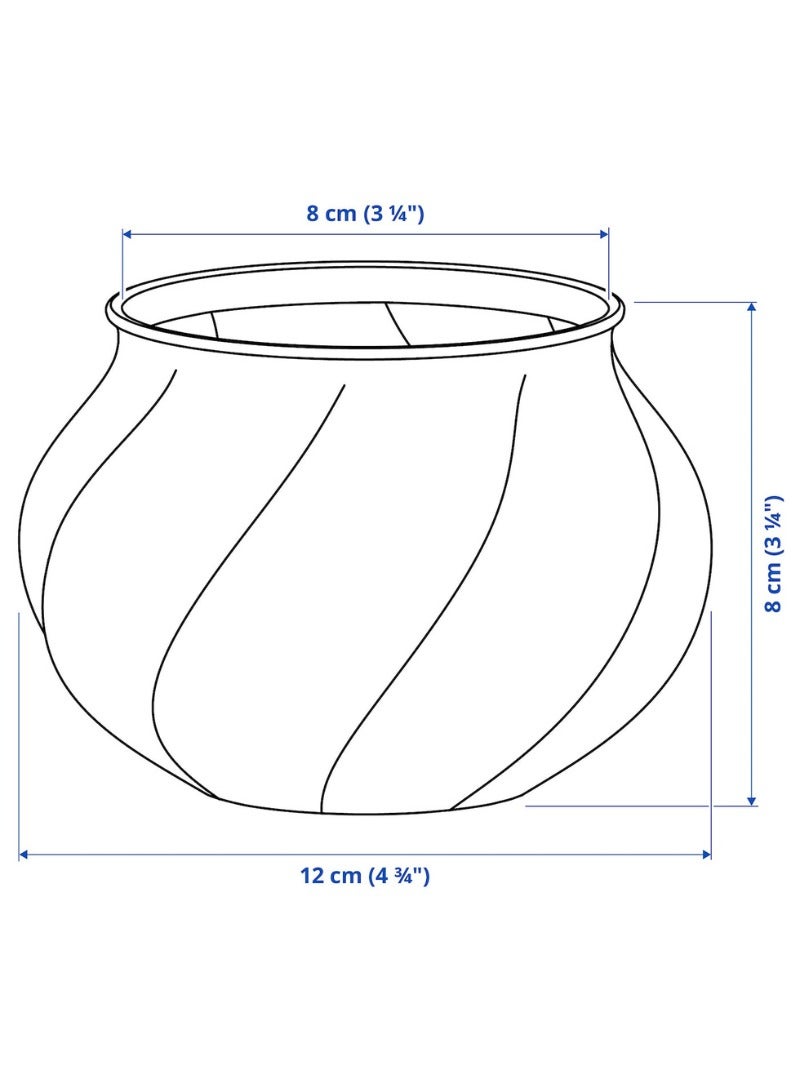 مزهرية، زجاج شفاف، 8سم - Image 4