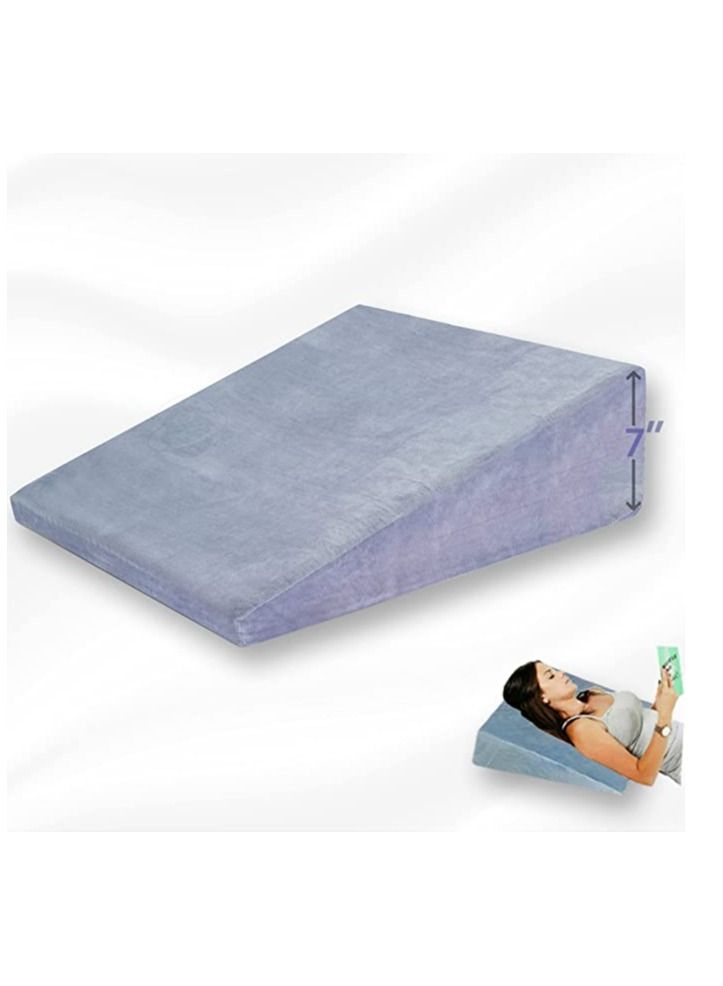 Plush - Plush Wedge Pillow Comforts Adults, Kids with Acid Reflux GERD Respiratory issues & Foot Rest for Under Desk at Work, New Ergonomic Design Excellent Foot Stool Pillow for office, Improves Leg Height - Image 1
