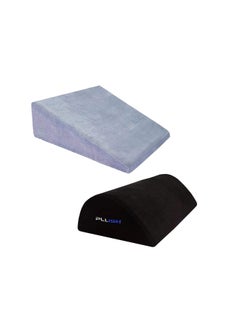 Plush Wedge Pillow Comforts Adults, Kids with Acid Reflux GERD Respiratory issues & Foot Rest for Under Desk at Work, New Ergonomic Design Excellent Foot Stool Pillow for office, Improves Leg Height
