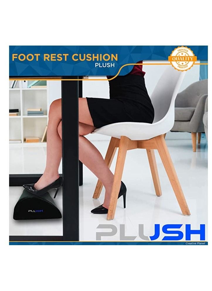 Plush - Plush Wedge Pillow Comforts Adults, Kids with Acid Reflux GERD Respiratory issues & Foot Rest for Under Desk at Work, New Ergonomic Design Excellent Foot Stool Pillow for office, Improves Leg Height - Image 1