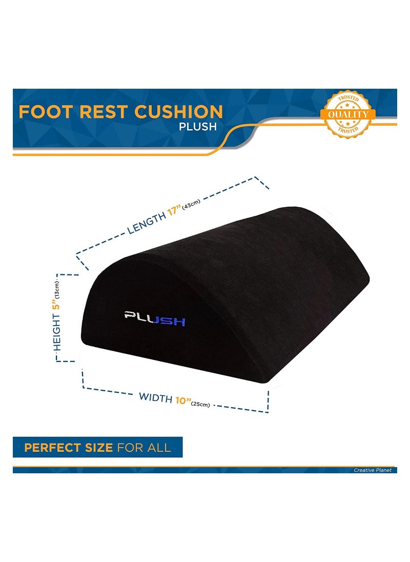 Plush - Plush Wedge Pillow Comforts Adults, Kids with Acid Reflux GERD Respiratory issues & Foot Rest for Under Desk at Work, New Ergonomic Design Excellent Foot Stool Pillow for office, Improves Leg Height - Image 1