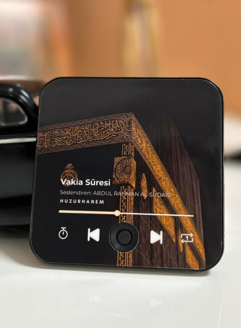 سماعة قرآن مغناطيسية صغيرة للثلاجة، مشغل صوتي MP3 محمول بتصميم الكعبة المشرفة، جهاز قرآني جداري كهدية روحانية - Image 3