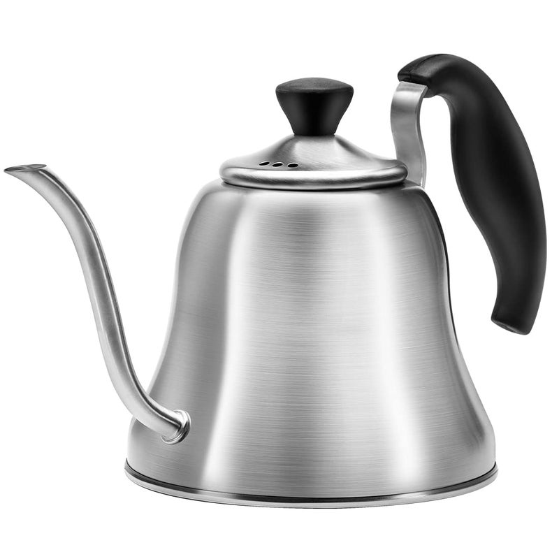 Coffee Kettle for Stove Top Premium Gooseneck Kettle Pour Over Coffee Tea Pot Stovetop Teapot Hot Water Heater for Camping Home  Kitchen Stainless Steel  Small 28oz Brushed