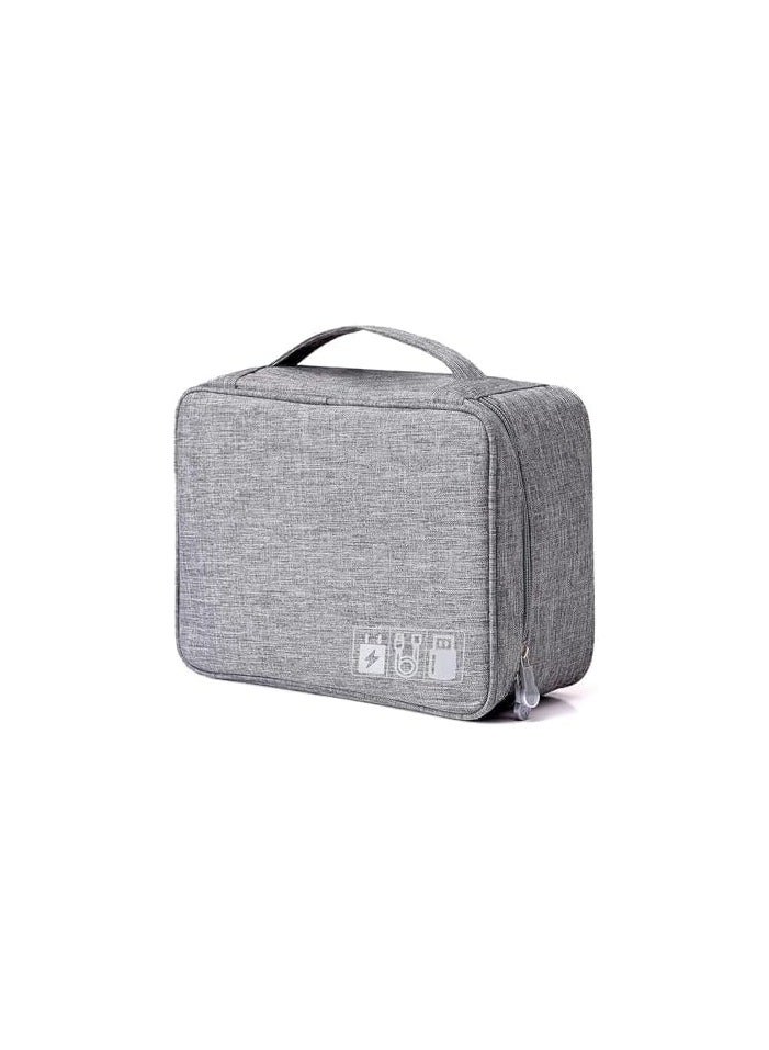 PROMASS Cable Organizer Bag,Waterproof Travel Electronic Storage with Adjustable Divider Shockproof Portable,for SD Card Case,USB Flash Drive,Charging Cords,USB Charger,Mini Tablet  - Image 1