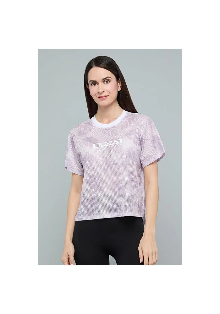 R&b Patterned T-Shirt with Crew Neck and Short Sleeves