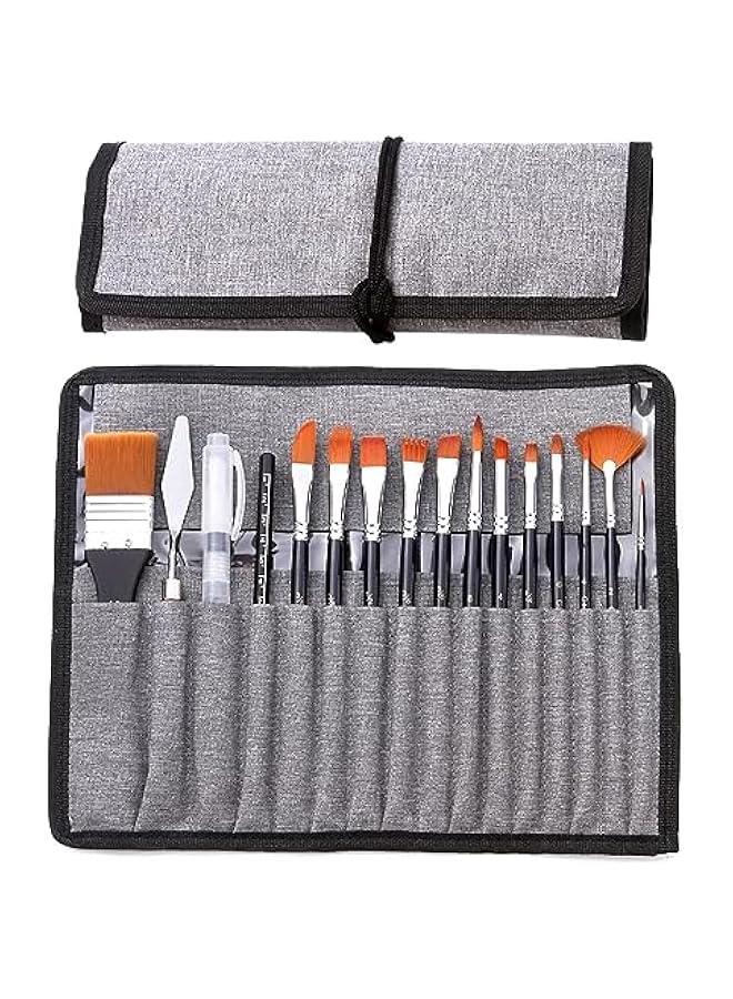 FYLX Professional Watercolor Brushes Set of 18 Different Sizes for Acrylic Oil Gouache ting - Image 1