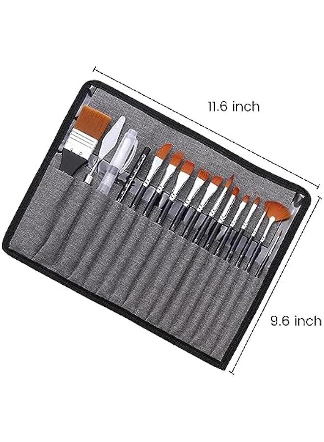 FYLX Professional Watercolor Brushes Set of 18 Different Sizes for Acrylic Oil Gouache ting - Image 3