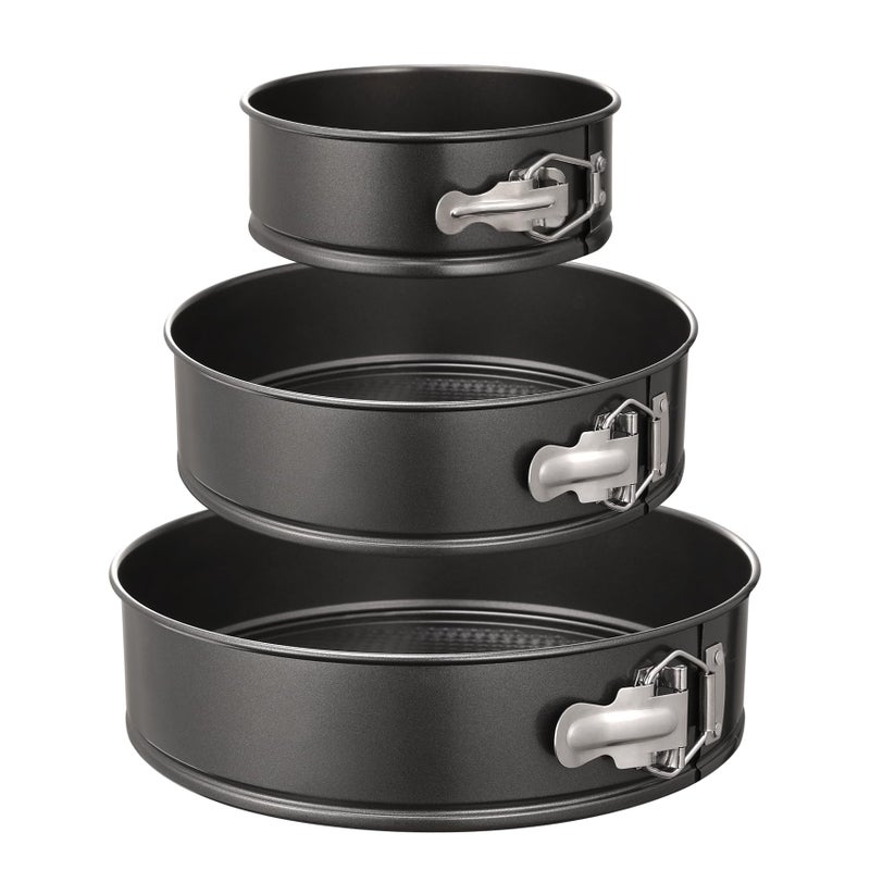Hiware Springform Pan Set of 3 Nonstick Leakproof Round Cake Pan Set Includes 3 Pieces 6 8 10