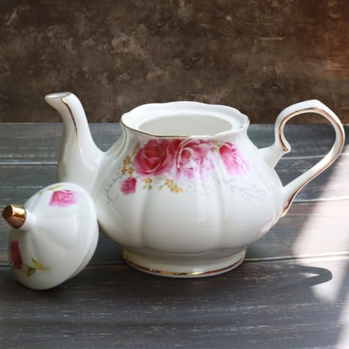 Jomop Tea Pot Handmade Ceramic Flowers (Pink) - Image 4