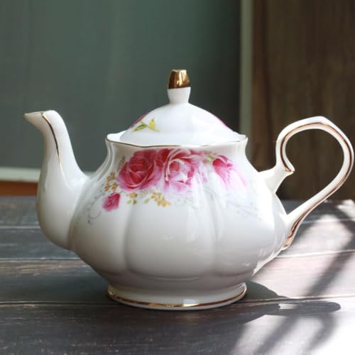 Jomop Tea Pot Handmade Ceramic Flowers (Pink) - Image 2