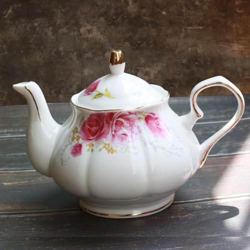 Jomop Tea Pot Handmade Ceramic Flowers (Pink) - Image 3