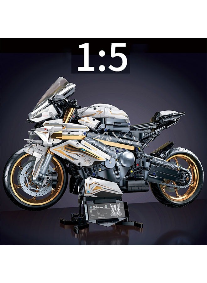 هالامودو 1: 5 2000+pcs بلاتينيوم موتوردراجات نارية نموذج سهلة وبسيطة، مناسبة كهدايا لعيد الميلاد، عيد الميلاد، هالووين، عيد الشكر، رأس السنة الجديدة، حفلة - Image 3