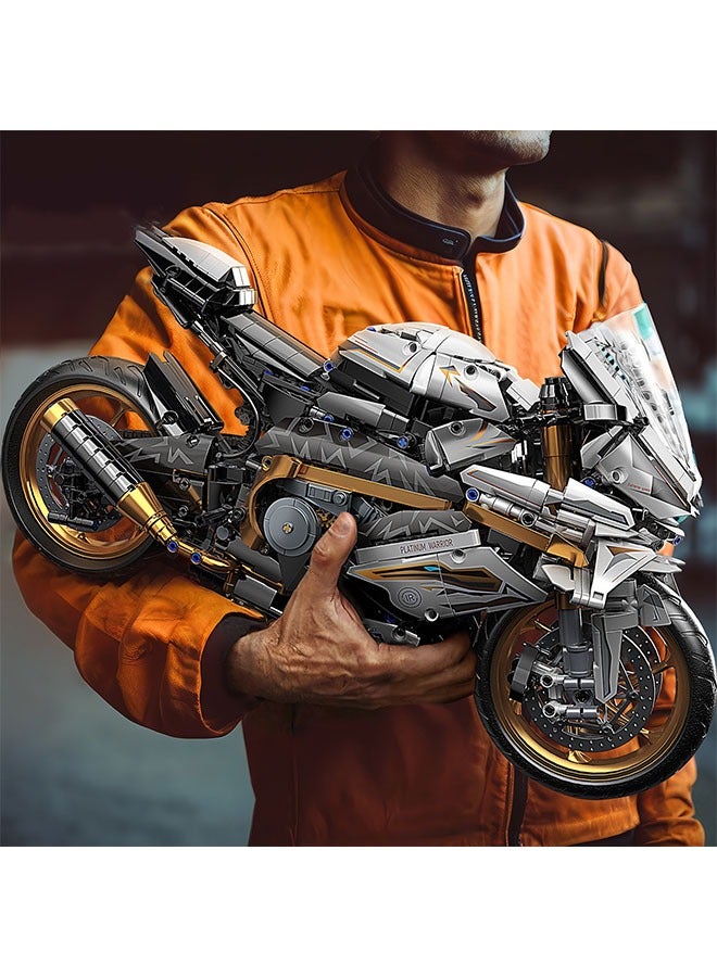 هالامودو 1: 5 2000+pcs بلاتينيوم موتوردراجات نارية نموذج سهلة وبسيطة، مناسبة كهدايا لعيد الميلاد، عيد الميلاد، هالووين، عيد الشكر، رأس السنة الجديدة، حفلة - Image 2