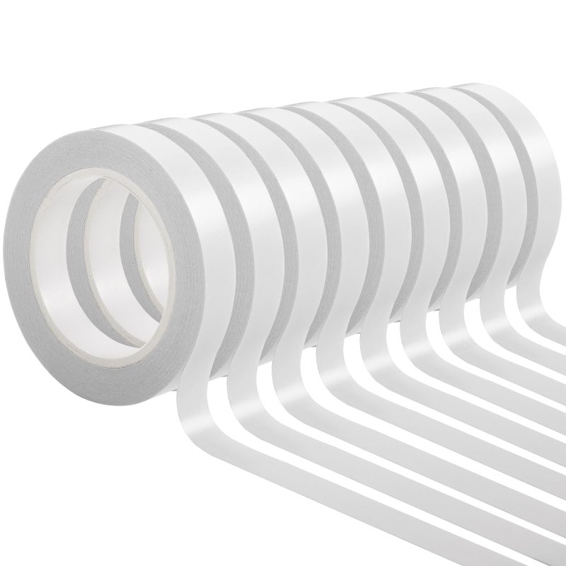 YLJOXR 9 Rolls Double Sided Tape for Crafts, Strong Double-Sided Tape, Scrapbook Tape, Double-Sided Adhesive Tape for Arts, Card Making, Scrapbooking Supplies, Gift Wrapping (0.4 in X 26.25Ft) - Image 1