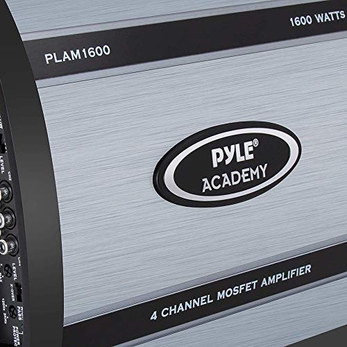 Pyle 4 Ch. Car Stereo Amplifier Class AB- 1600W Bridgeable High Power MOSFET Audio Sound Auto Small Speaker Amp Box w/ Crossover, Bass Boost Control, Silver Plated RCA Input Output - Pyle PLAM1600 - Image 3