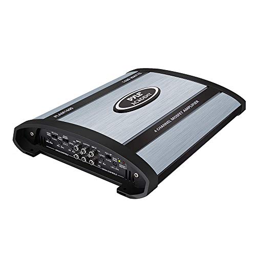 Pyle 4 Ch. Car Stereo Amplifier Class AB- 1600W Bridgeable High Power MOSFET Audio Sound Auto Small Speaker Amp Box w/ Crossover, Bass Boost Control, Silver Plated RCA Input Output - Pyle PLAM1600 - Image 2