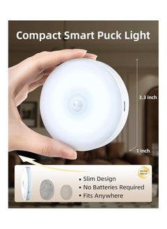 EZVALO EZVALO Motion Sensor LED Under Cabinet Light,15 Colors Changeable LED Under Cabinet Lighting,1000mAh Rechargeable Puck Lights with Remote Control for Kitchen,Cabinets,Closet,Stairs (6 Packs)  - Image 2