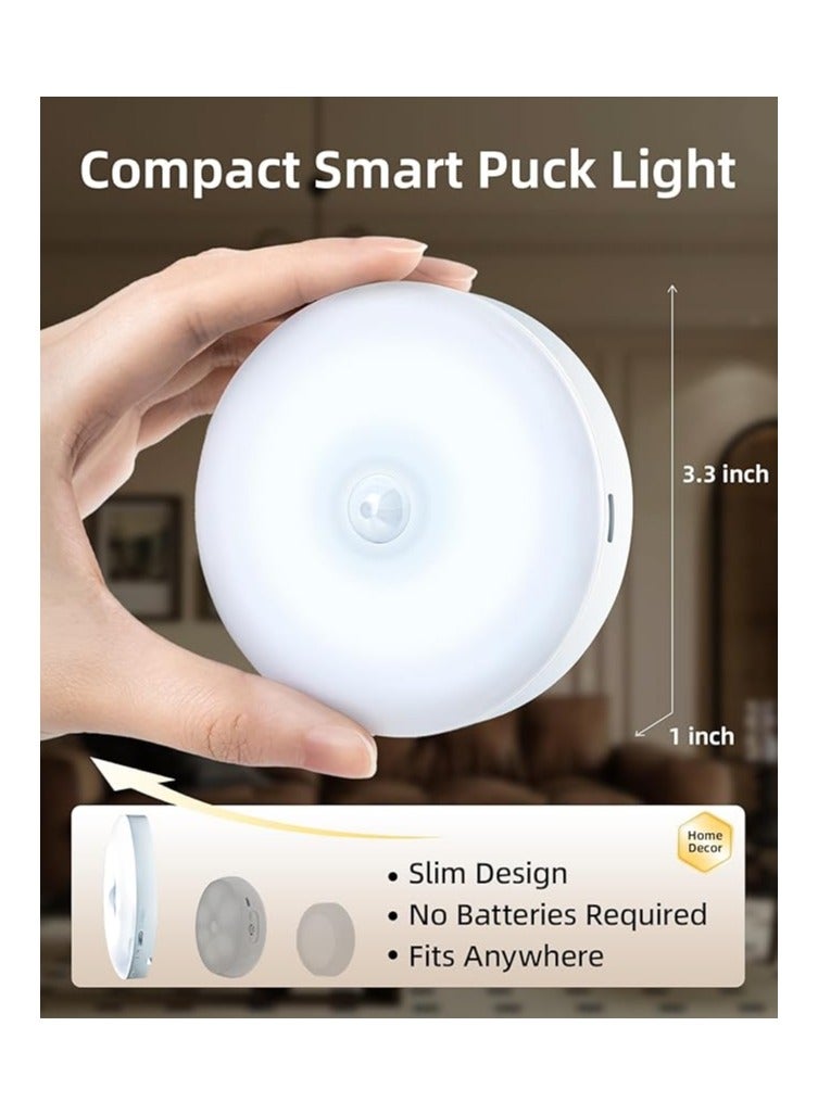 إزفالو EZVALO Motion Sensor LED Under Cabinet Light,15 Colors Changeable LED Under Cabinet Lighting,1000mAh Rechargeable Puck Lights with Remote Control for Kitchen,Cabinets,Closet,Stairs (6 Packs) - Image 2