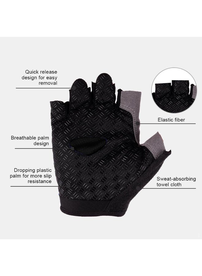 SportQ Half Finger Sports Gloves for Men & Women – Gel Padded, Non-Slip, Breathable, with Shock Absorbing Pad for Weightlifting, Gym & Fitness - Image 2
