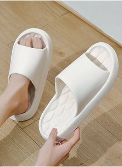 Gerenic EVA flip flops unisex white soft non-slip sandals suitable for hotel bathroom swimming 44-45 size  - Image 3