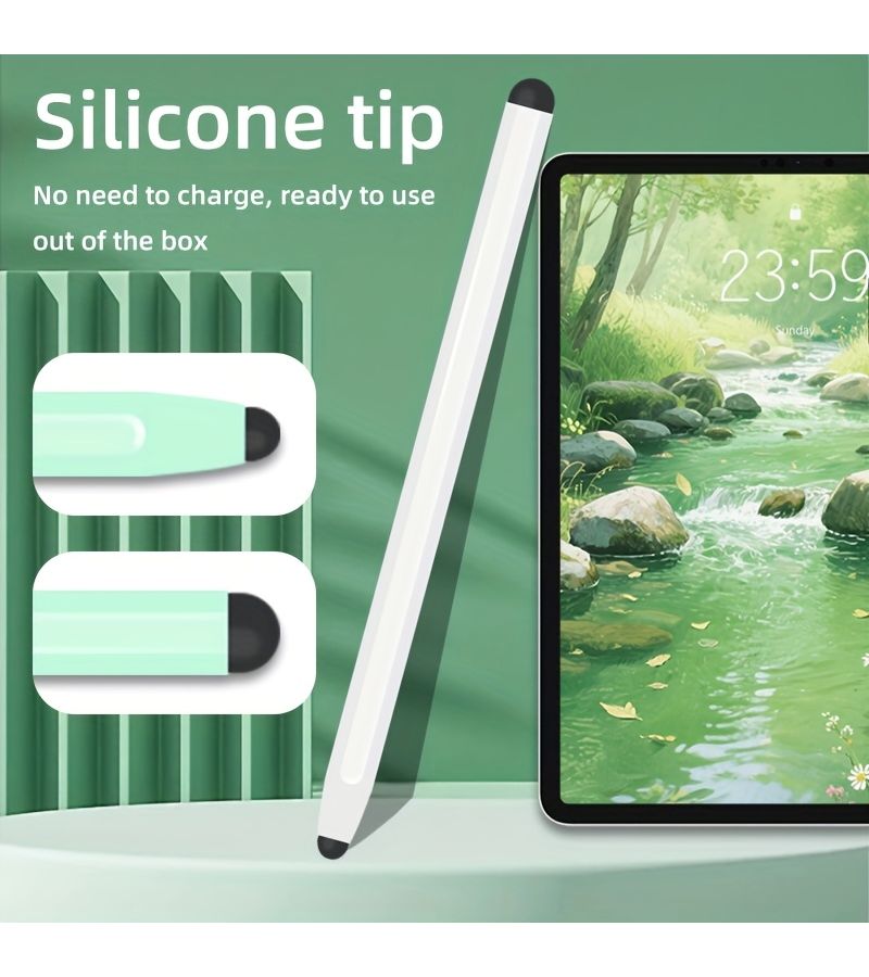 Silicone Tipped Touchscreen Stylus Pen For Drawing And Coloring Black - Image 3