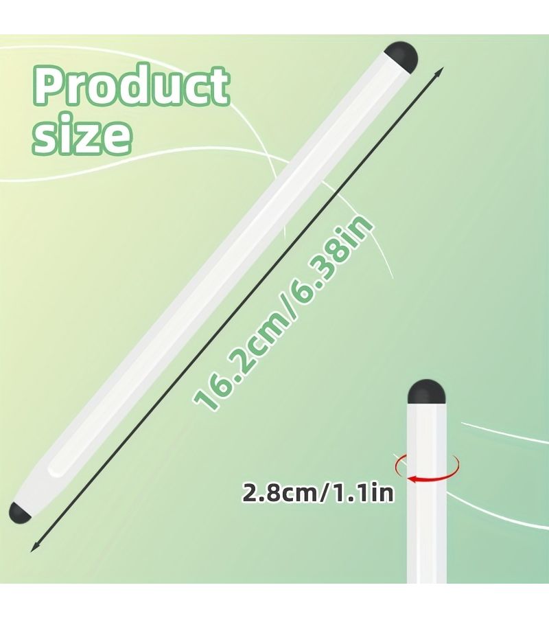 Silicone Tipped Touchscreen Stylus Pen For Drawing And Coloring Black - Image 2