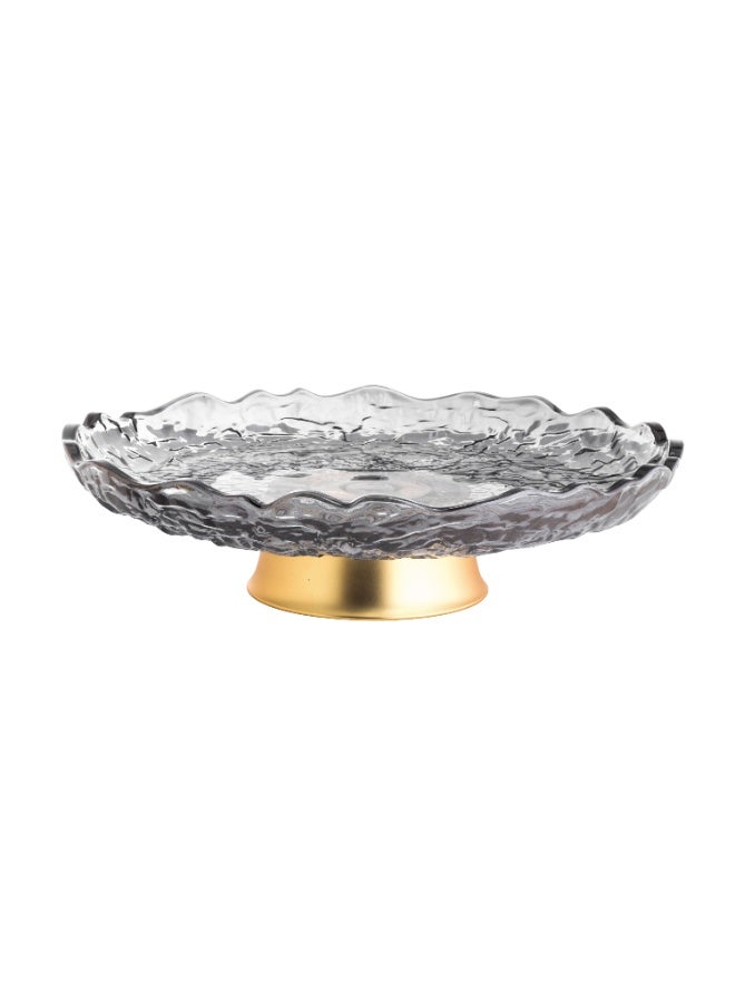 Host Luxury Glass Serving Platter With Base 45 cm - Image 1