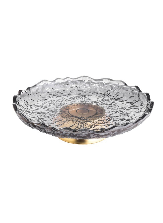 Host Luxury Glass Serving Platter With Base 45 cm - Image 4