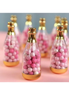 Kate Aspen Kate Aspen 18187GD Metallic Champagne Bottle Container (Set of 12) DIY Favor, One Size, Clear, Gold  - Image 1