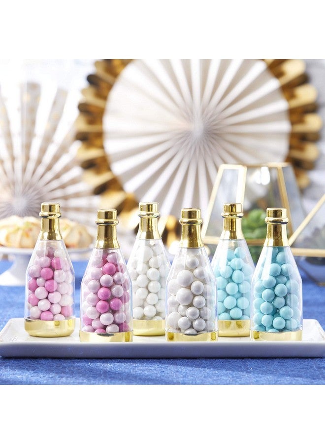 Kate Aspen 18187GD Metallic Champagne Bottle Container (Set of 12) DIY Favor, One Size, Clear, Gold - Image 2