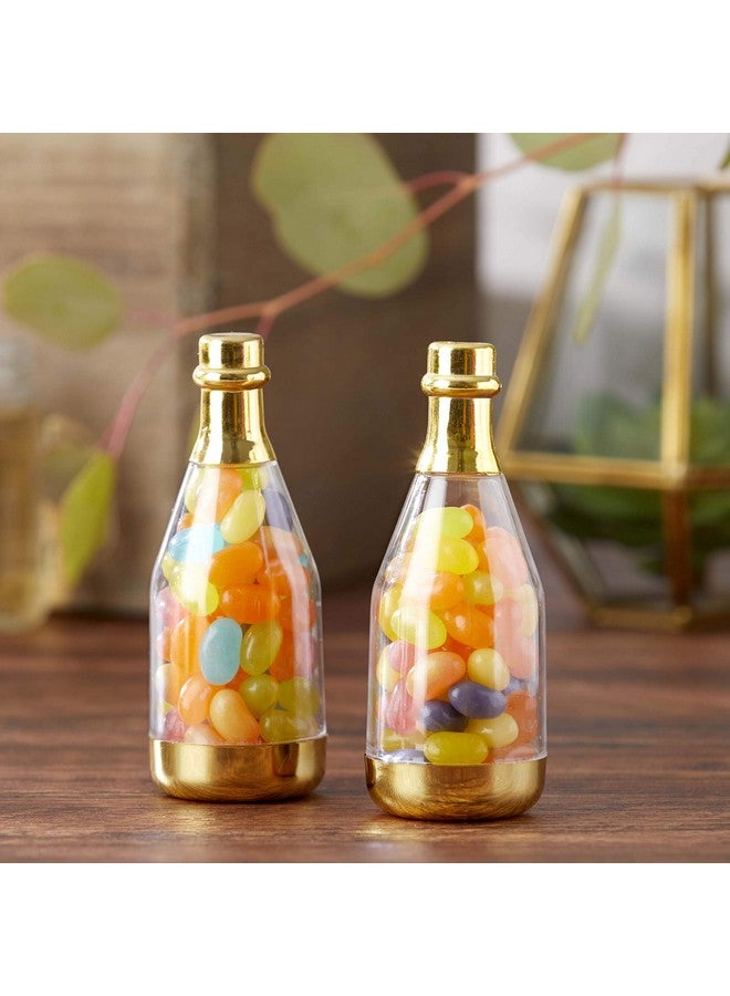 Kate Aspen 18187GD Metallic Champagne Bottle Container (Set of 12) DIY Favor, One Size, Clear, Gold - Image 3