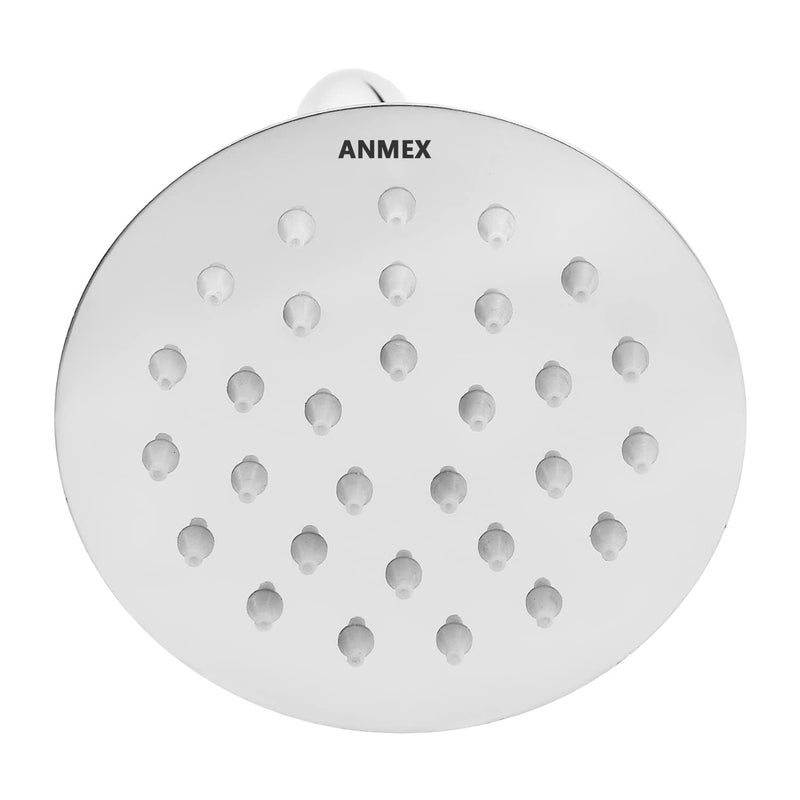 ANMEX ANMEX Premium SS 4INCH ROUND SS304 Overhead Shower Chrome Finish With 12Inch Square SS ArmPACK OF 2 AXNRDUL05 - Image 4