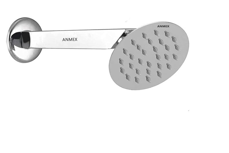 ANMEX ANMEX Premium SS 4INCH ROUND SS304 Overhead Shower Chrome Finish With 12Inch Square SS ArmPACK OF 2 AXNRDUL05 - Image 2