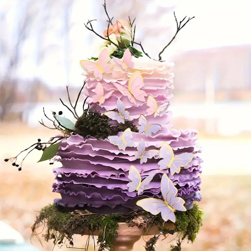 60pcs Butterfly Themed Cake Decorations 3D Toppers For Birthday Wedding Celebrations - Image 4