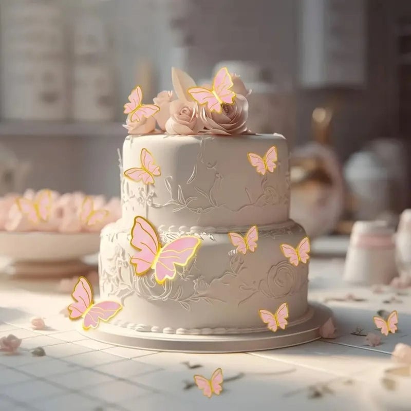 60pcs Butterfly Themed Cake Decorations 3D Toppers For Birthday Wedding Celebrations - Image 5